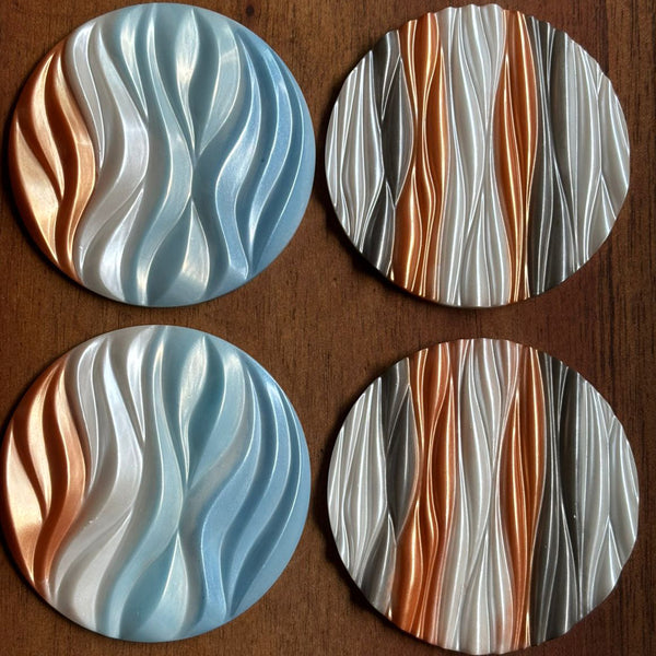 Porta-Copo de Resina Epóxi com Filtro Solar – Efeito Metálico (unidade)