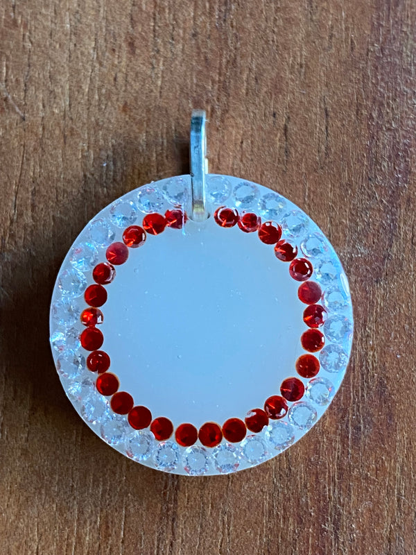 Pingente de Leite Materno em Formato Oval com Zircônias