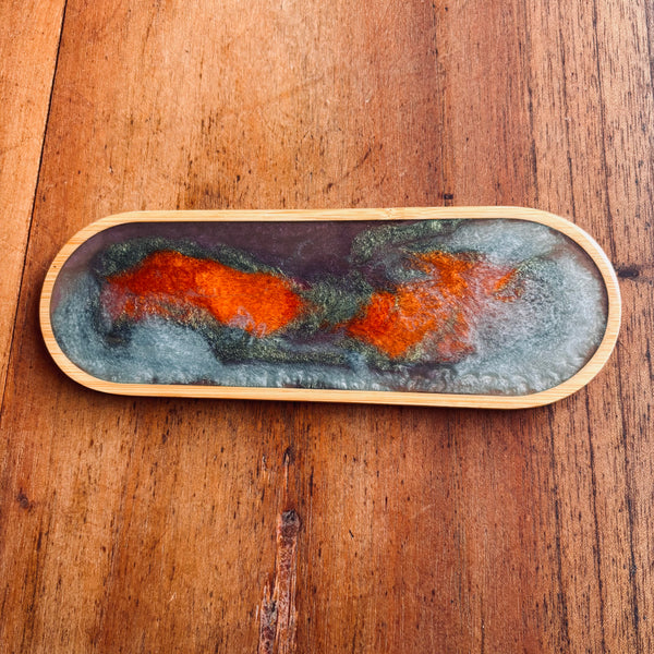 Bandeja em bambu e resina P