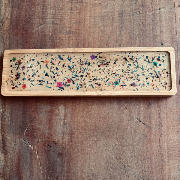 Bandeja em bambu e resina P