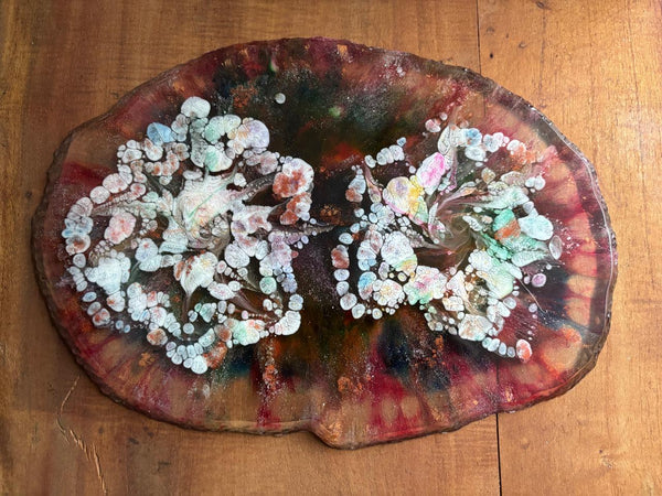 Bandeja em resina translúcida