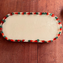 Bandeja oval com pimentas em vidro de Murano M