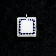 Pingente de Leite Materno em Formato de Quadrado com Zircônias