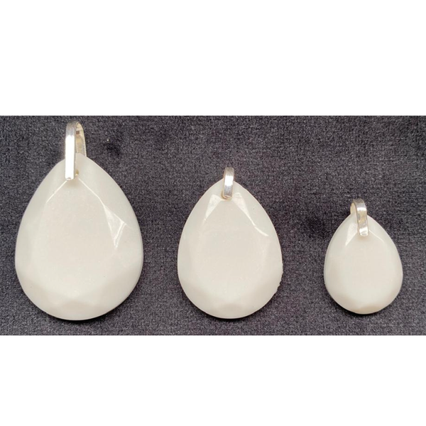 Pingente Afetivo De Leite Materno Em Formato Gota Lapidada (P, M, G)