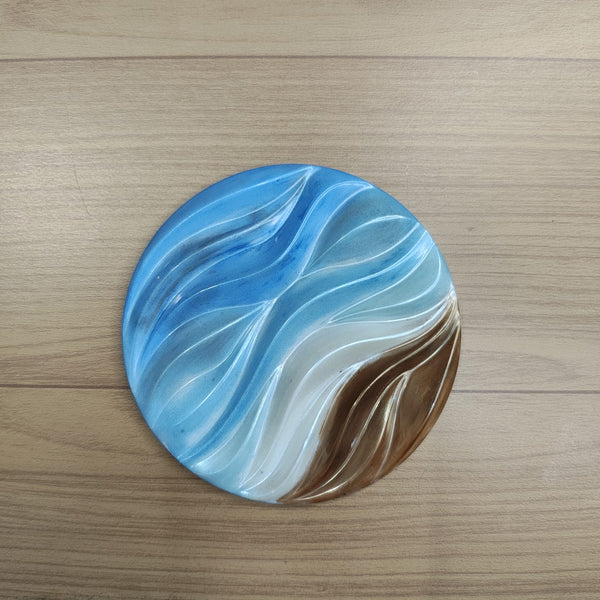 Porta-Copo de Resina Epóxi com Filtro Solar – Efeito Metálico (unidade)